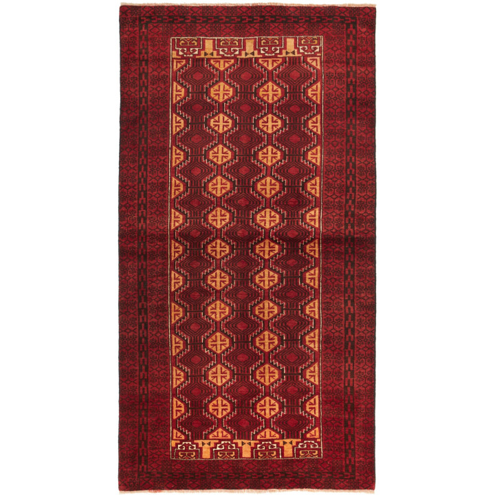 Tappeto Originale Baluch Persia 103x201 Rosso S