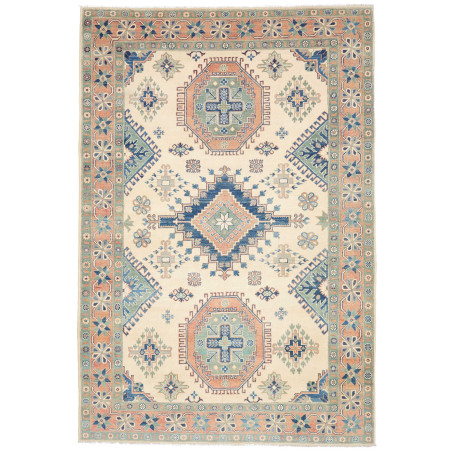 Rug Kazak Co 204x306 Cream Blue
