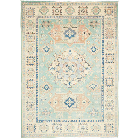 Rug Kazak Co 147x206 Aqua Blue Cream