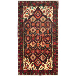 Tappeto Originale Baluch Persia 104x194 Nero Ro