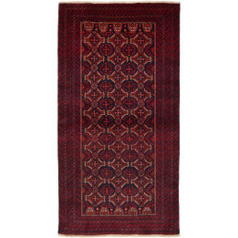 Hand Made Rug Baluch Persia 108x208 Bordeaux Re
