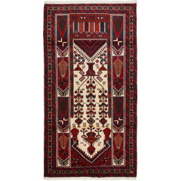 Hand Made Rug Baluch Persia 101x191 Dark Red Iv
