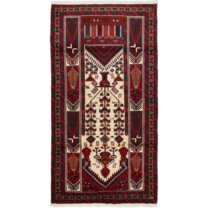 Tappeto Originale Baluch Persia 101x191 Rosso S