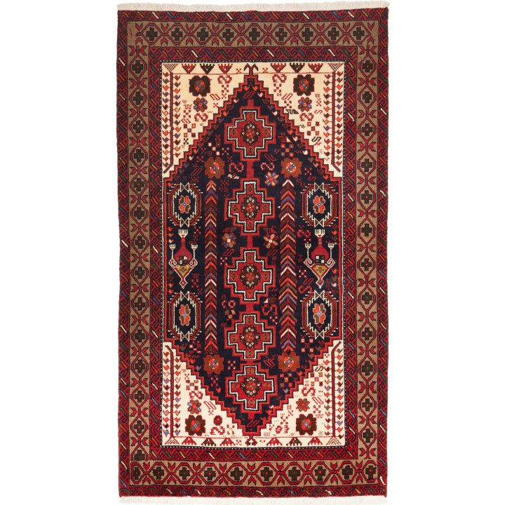 Hand Made Rug Baluch Persia 109x194 Dark Blue B