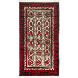 Hand Made Rug Baluch Persia 98x185 Dark Red Ivo