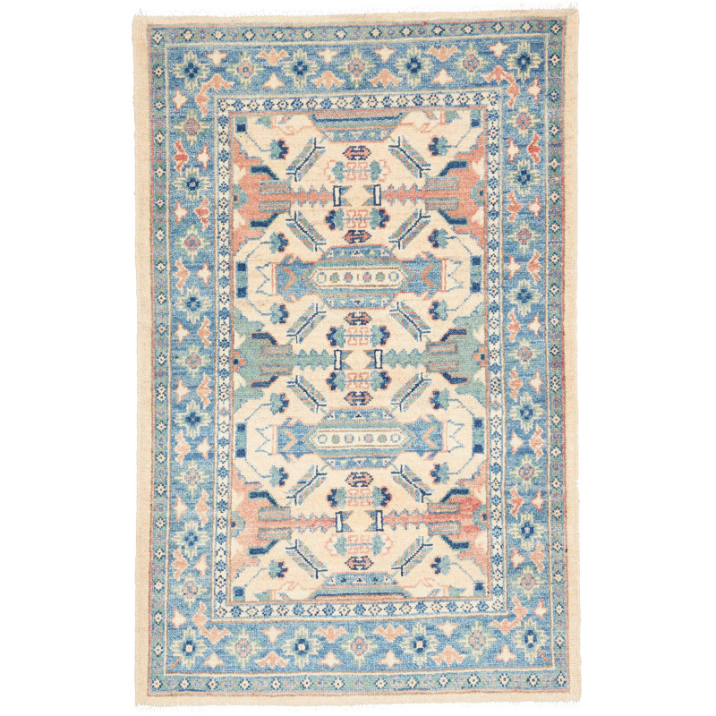 Rug Kazak Co 80x126 Blue Ivory