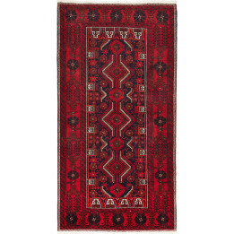 Hand Made Rug Baluch Persia 106x205 Red Dark Bl