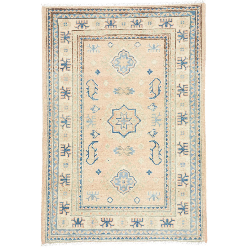Rug Kazak Co 81x119 Rosy Beige And Blue