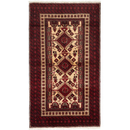 Hand Made Rug Baluch Persia 105x184 Bordeaux Re