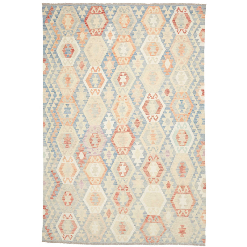 Rug Killim 201x292 Light Blue Peach