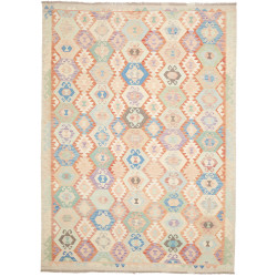 Rug Killim 211x300 Pastel Tones On A Cream Base