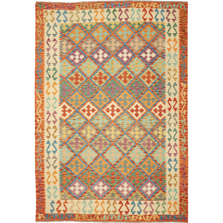 Hand Made Rug Kilim Afghanistan 201x291 Orange