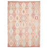 Rug Killim 207x285 Rosy Terracotta Pastel Blue