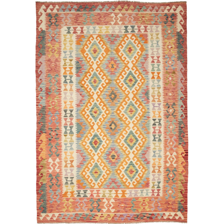Hand Made Rug Kilim Afghanistan 203x299 Red Bei