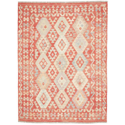 Rug Killim 177x236 Coral Red Cream