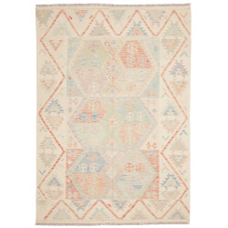 Rug Killim 177x246 Ivory With Pastel Accents (l