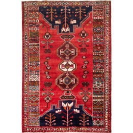 Hand Made Rug Shiraz Persia 170x253 Red Blue