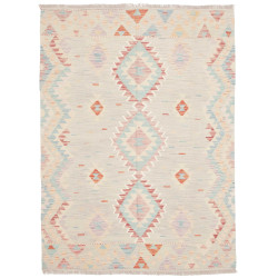 Rug Killim 142x198 Pastel Beige With Blue Pink
