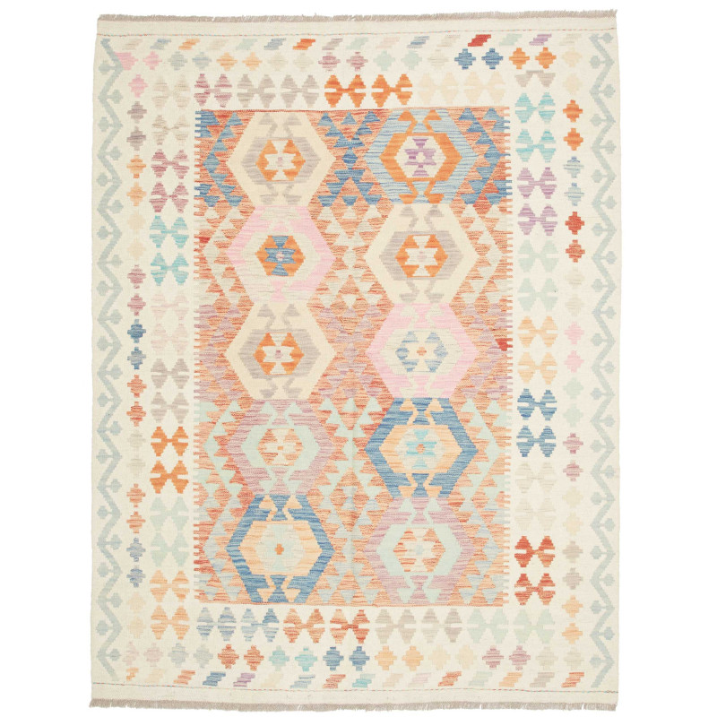 Rug Killim 157x201 Ivory Pastel (light Blue