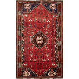 Hand Made Rug Shiraz Persia 160x267 Red Dark Bl