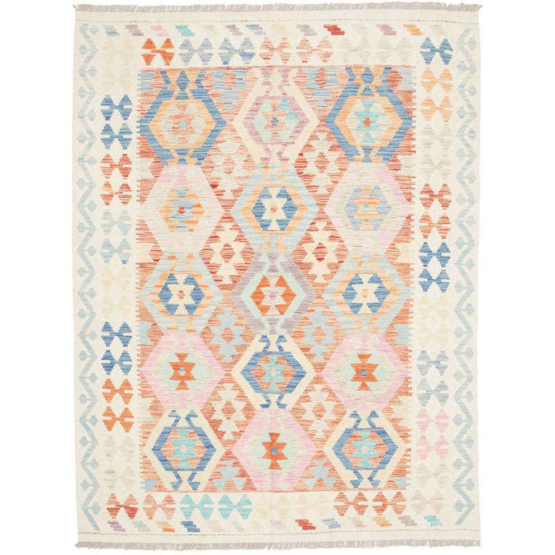 Rug Killim 154x200 Cream Pastel Blue