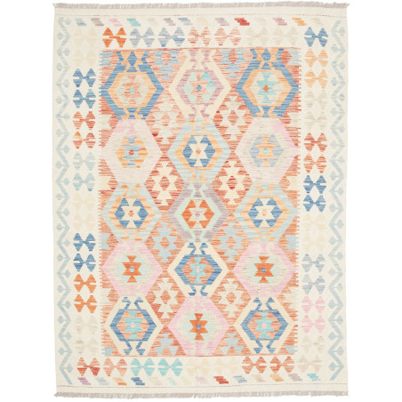 Rug Killim 154x200 Cream Pastel Blue
