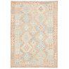 Rug Killim 144x204 Faded Coral Light Blue