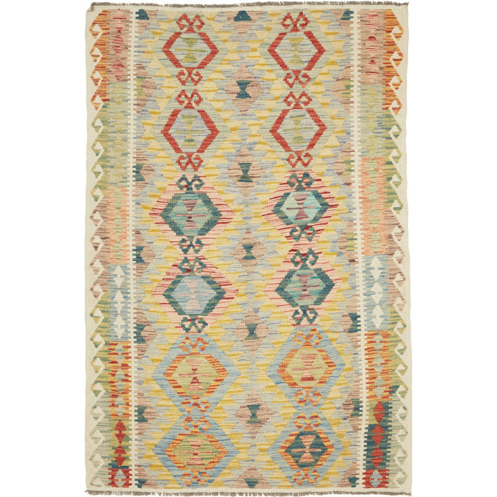 Hand Made Rug Kilim Afghanistan 121x181 Beige L