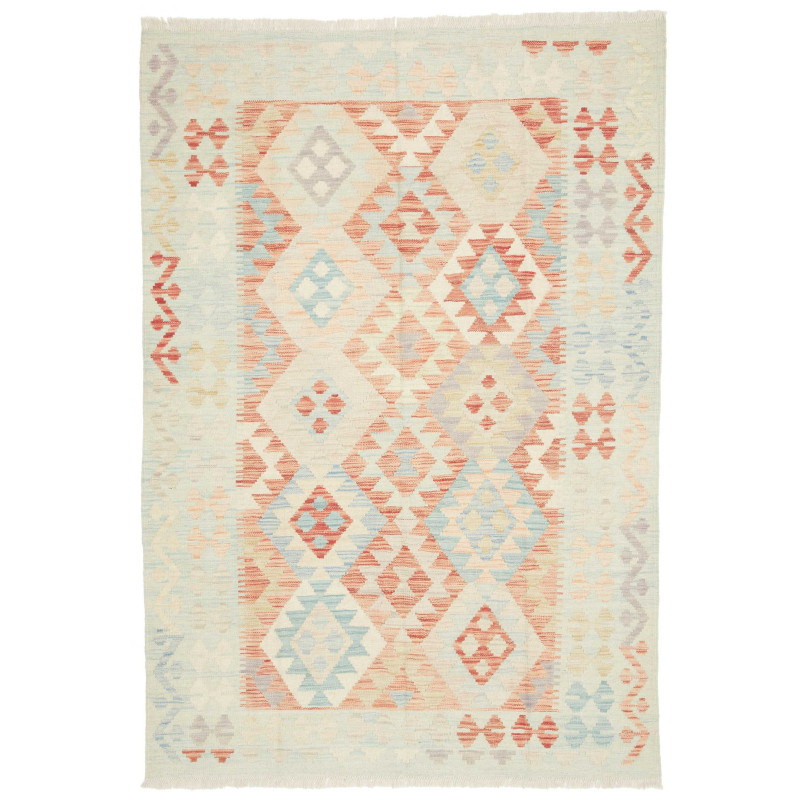 Rug Killim 124x181 Pale Mint Terracotta