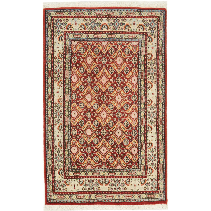 Hand Made Rug Moud Persia 55x90 Red Ivory