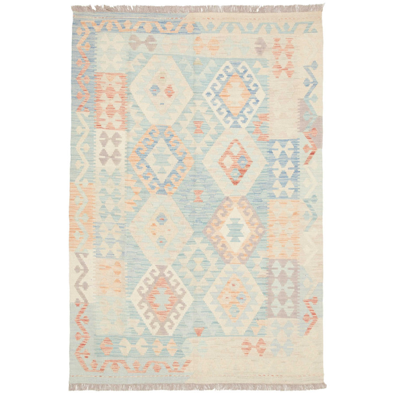Rug Killim 125x183 Soft Blue Cream