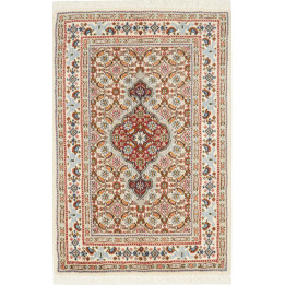 Hand Made Rug Moud Persia 57x88 Ivory Red