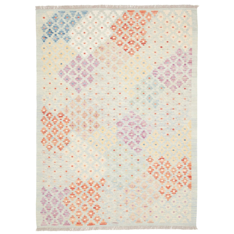 Rug Killim 127x175 Pastel Blue Multicolor