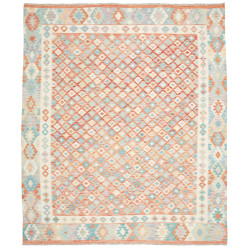Rug Killim 250x296 Terracotta Turquoise