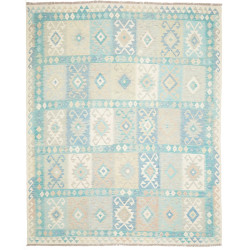 Rug Killim 245x306 Aqua And Cream