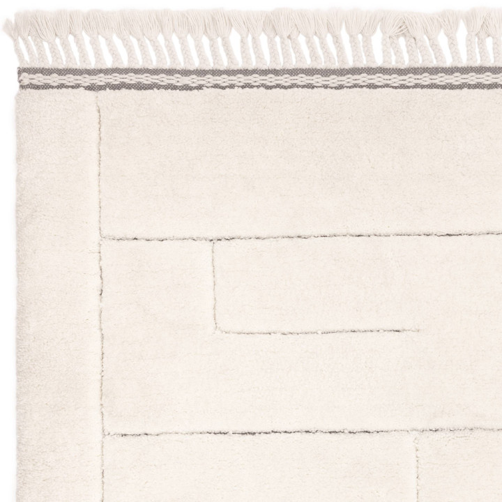Rug Fes geometric cream and white 200x290 cm