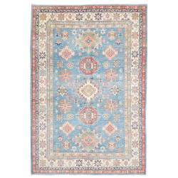 Rug Kazak Co 165x242 Aqua Blue Cream And Terrac
