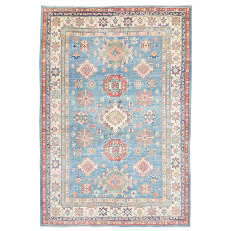 Rug Kazak Co 165x242 Aqua Blue Cream And Terrac