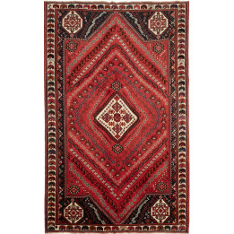 Hand Made Rug Shiraz Persia 177x280 Red Black