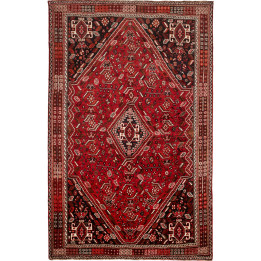 Hand Made Rug Shiraz Persia 178x280 Dark Red Bl