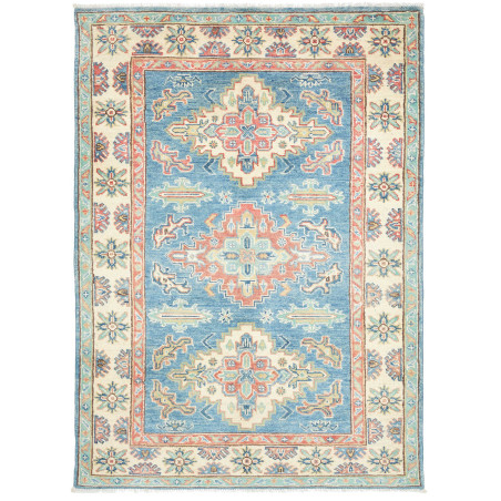 Rug Kazak Co 102x142 Predominant Blue With Crea