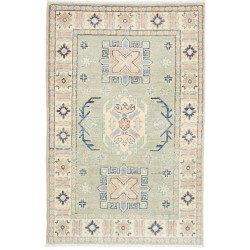 Rug Kazak Co 81x125 Sage Green With Cream Peach