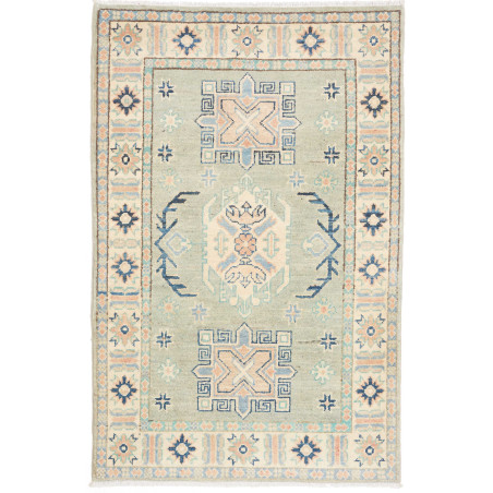 Rug Kazak Co 81x125 Sage Green With Cream Peach
