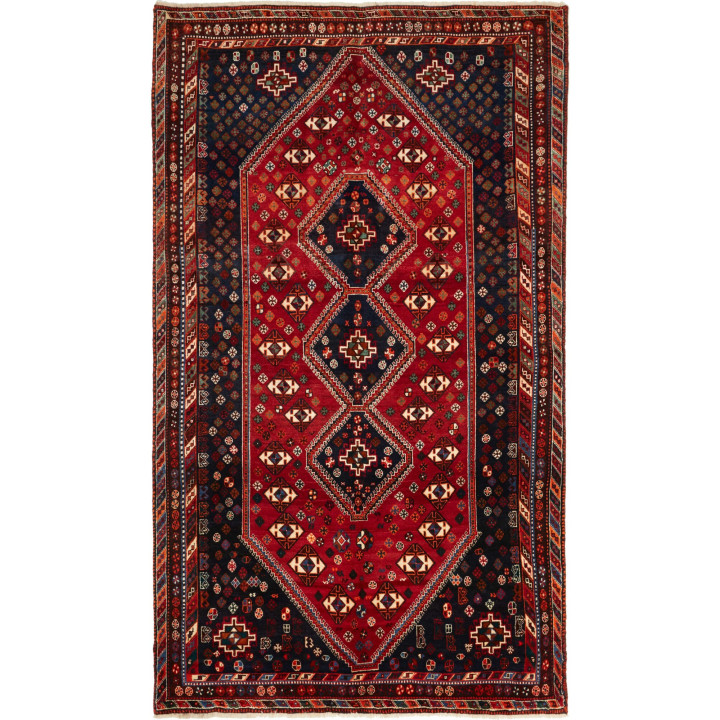 Tappeto Originale Shiraz Persia 162x274 Rosso B