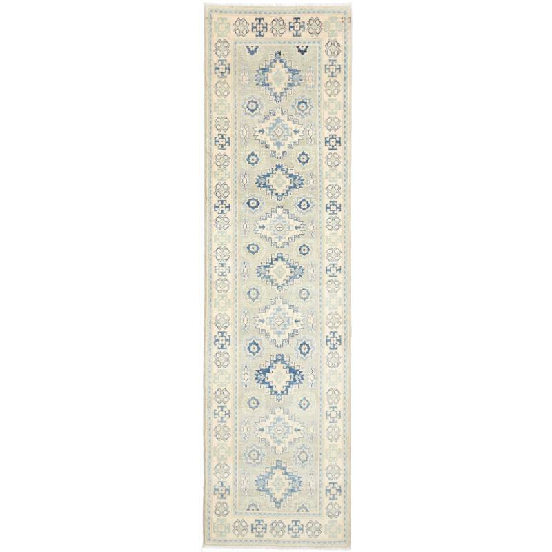 Rug Kazak Co 78x291 Blue And Light Beige