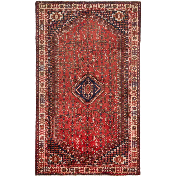 Hand Made Rug Shiraz Persia 160x260 Rust Red Da