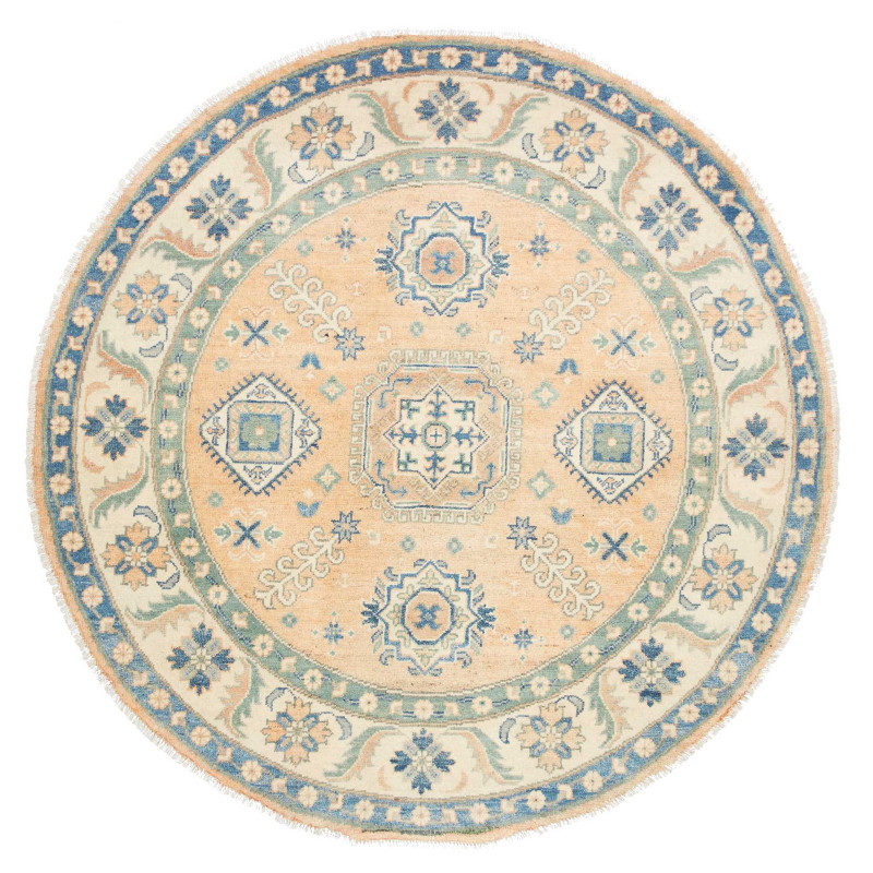 Rug Kazak Co 148x148 Light Peach Blue