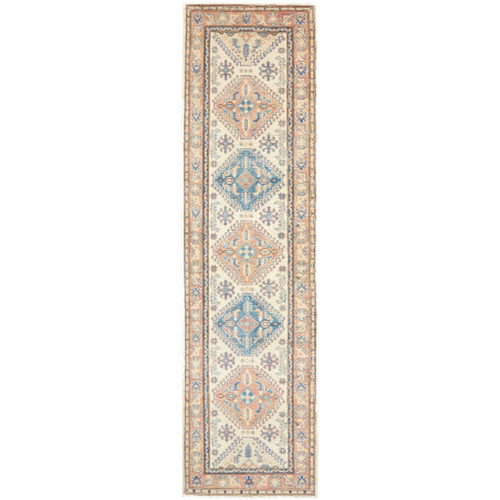 Rug Kazak Co 77x292 Cream Blue
