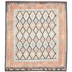 Rug Killim 262x290 Terracotta Sky Blue