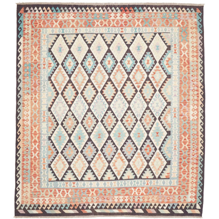 Rug Killim 262x290 Terracotta Sky Blue